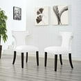 thumbnail image 2 of Hawthorne Chaise d'Appoint en Similicuir de la Collection en Blanc (Lot de 2), 2 of 5