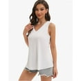 thumbnail image 5 of Women Deep V Neck Tank Top Sleeveless Flowy Shirt Summer Loose Tank Top for Women, 5 of 6