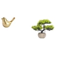 thumbnail image 1 of Figura De Pájaro Dorado, Estatua De Animal, Adorno Moderno Para Decoración Del Hogar, Escultura De Pájaro Con Bonsái Artificial, Maceta De Imitación Para Escritorio, Oficina, Repisa, Sala, 1 of 8