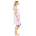 thumbnail image 3 of Lati Fashion Women Nightgowns Short Sleeve Female Nightgowns & Sleepshirts Purple Size 2X, 3 of 4