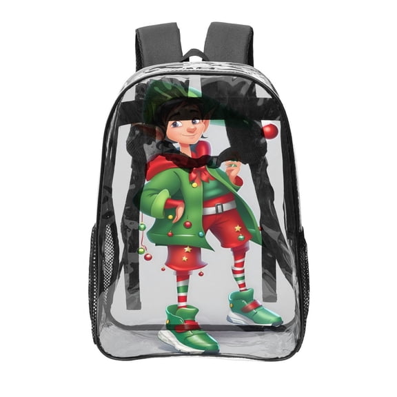 Elf Buddy's Sing Pattern Transparent Backpack Lightweight And fashionable Showcasing Personality And Leading The Trend