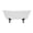 White / Matte Black, variant on Aqua Eden VCTND6728NH5 67-Inch Cast Iron Oval Double Slipper Clawfoot Tub (No Faucet Drillings) in White/Oil Rubbed Bronze