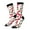 3 Black, variant on Cherry Pattern Sport Socks for Women and Men Crew Socks Sporty Calf Socks Casual Socks