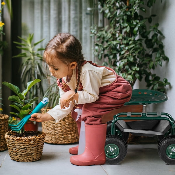 75*45*47cm Iron Short Handle Garden Seat Car