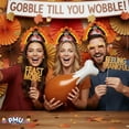 thumbnail image 5 of PMU Thanksgiving Tom Turkey Headband and 24in Giant Turkey Drumstick Inflatable Set Party Costume Accessories (2/Pkg) Pkg/1, 5 of 7