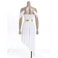 thumbnail image 6 of Aislor Womens Ancient Greek Dress Asymmetrical Hem Sling Stage Performance Costume White XXL, 6 of 7