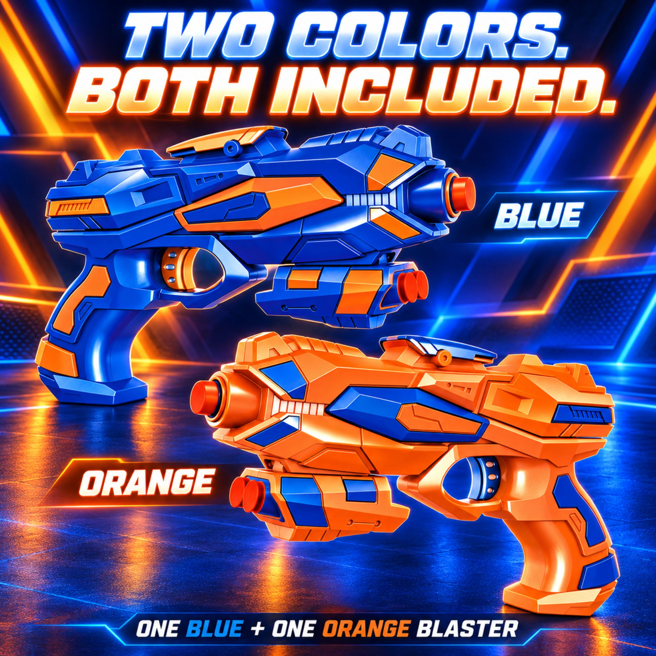 JoyX Foam Dart Blaster 2 Pack with 60 Darts & Wristbands photo 4