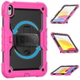 thumbnail image 7 of For iPad (A16)11th /10th Generation 11/10.9 inch 2025/2022 Case, 360 Rotating Shockproof Cover with Stand, Screen Protector, Shoulder Strap, Rose, 7 of 7