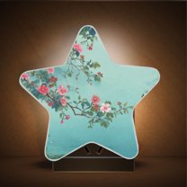 Star Night Light Auto On/Off Plug-in Wall Light with Light Sensor Warm White LED for Home Party Flowers and Butterflies Flying