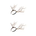 thumbnail image 3 of Scienceny Gothic Antlers Deer Horns Hair Hoop Headband Cosplay Headdress Xmas Natural 2piezas, 3 of 6