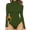 Army Green, variant on NMMUED Women's Bodysuit Turtleneck Long Sleeve Solid Bodysuit T Shirt Tops Army Green L