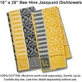 thumbnail image 3 of Honey Bee Kitchen Decor Set with 18x28 Cotton Jacquard Dish Towels, 8" Microwave Bowl Cozies, and Bee Happy Citrus Scented Sachet Packet, 5 Pieces, 3 of 5