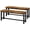 Rustic Brown, variant on LinkRomat Breakfast Nook Benches Set of 2, 39" Kitchen Dining Benches with Metal Legs, Rustic Entryway or Dining Room Bench for Small Spaces, Rustic Brown