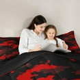 thumbnail image 5 of Homewish Vintage Camo Camouflage Full Size Comforter Sets,Rustic Farmhouse Bedding Comforter Set,Red Black Bedding Sets For Boys Kids,Microfiber Bedroom Decor Reversible,3 Pieces, 5 of 8
