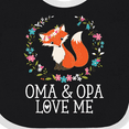 thumbnail image 4 of Inktastic Oma and Opa Love Me Girls Cute Fox Girls Baby Bib, 4 of 4