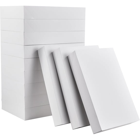 12 Pack Extra Large White Gift Boxes with Lids for Presents