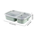 thumbnail image 3 of Meitianfacai Bento Box Boîte à Lunch pour Adulte, Contenant de Préparation de Repas à 3 Compartiments, Contenants de Collation Réutilisables pour le Rangement des Aliments - Empilable pour l'École, le Travail et les Voyages,5.9x9.25x1.96 Po, 3 of 7