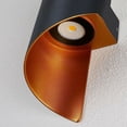 thumbnail image 3 of Apliques de pared para exteriores, lámparas de pared modernas para dormitorio, luces LED de ahorro de energía hacia arriba y hacia abajo, superficie negra elegante con interior dorado, luz blanca, 3 of 5