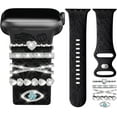 thumbnail image 1 of Correa con Floral Grabado Compatible con Apple Watch 40mm 44mm 42mm 38mm 41mm 45mm 46mm 49mm, Correas Silicona Suave con Adornos Decorativos para iWatch Series 11/10/9/8/7/6/5/4/3/2/1 SE Ultra, 1 of 20