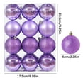 thumbnail image 3 of Staron 24Pcs Purple Christmas Ornaments, Christmas Tree Balls Ornaments for Xmas Christmas Tree 60mm/2.36" Shatterproof Christmas Tree Decorations Ball for Holiday Wedding Party, 3 of 3