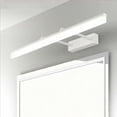 thumbnail image 2 of Espejo telescópico con luz LED frontal para baño. Espejo de maquillaje blanco, sencillo, moderno y antivaho., 2 of 5