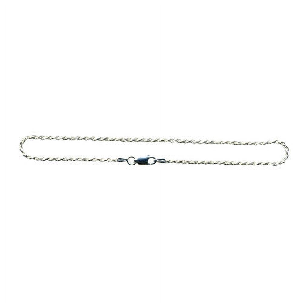 Brilliance Fine Jewelry Ladies Sterling Silver 040 Rope Anklet 10 inch white color