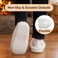 thumbnail image 3 of TEAHOO Toddler Christmas Slippers Gingerbread Man Non-Slip Warm Indoor Bedroom Holiday Slippers White Christmas Trees Toddler 8, 3 of 7