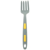 Masteelf Dark Grey Silicone Cooking Fork for Fruit Eating and Salad Mixing Practical Kitchen Gadget 10.5 Inch