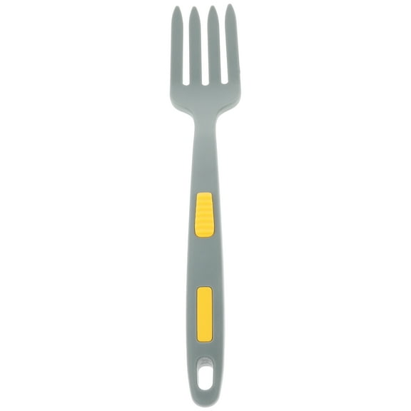 Masteelf Dark Grey Silicone Cooking Fork for Fruit Eating and Salad Mixing Practical Kitchen Gadget 10.5 Inch