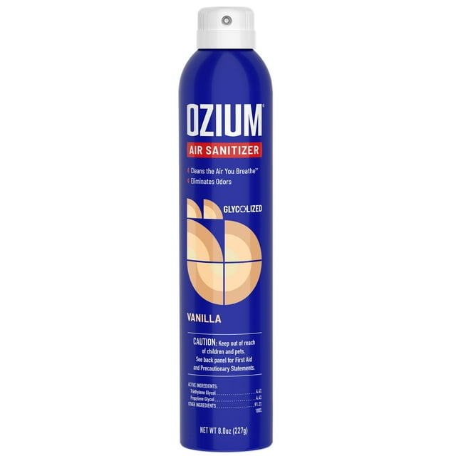 Desinfectante de aire y eliminador de olores Ozium, 240 ml, aroma a vainilla