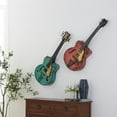 thumbnail image 3 of DecMode Multi Colored Metal Guitar Wall Decor (2 Count), 3 of 15