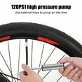 thumbnail image 4 of Mini Bicycle Inflator | Portable High Pressure Pump | Aluminum Alloy | 120PSI | Includes Air Needle | Compact for Cycling | 5.71x1.18x0.83inch, 4 of 6