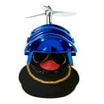 thumbnail image 2 of Pequeño pato negro con casco, decoración exterior de coche, adornos suaves multiusos para salpicadero de coche, dormitorio de motocicleta, salpicadero de coche, 2 of 6