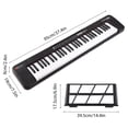 thumbnail image 4 of TFixol 61-Key Multifunctional LED Keyboard Piano with Microphone, 200 Tones & Rhythms, Beginner-Friendly, Black/White, External Power or Battery Operated (Excluded), 4 of 6