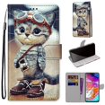 thumbnail image 2 of Case For Samsung Galaxy A70/ A70s Creative Pattern Tui Magnetic Card Holder Wallet - Kitten, 2 of 5