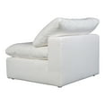 thumbnail image 3 of Armless Accent Chair - Light Grey Fabric Upholstered Living Room Seating, 3 of 7