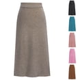 thumbnail image 2 of Womens Skirts Summer Casual Fashion Polka Dot Stretchable Fabric Summer Pleated High Waisted Casual Long Skirts with Pockets, 2 of 3
