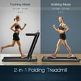 thumbnail image 3 of Costway 2-in-1 Folding Treadmill 2.25HP Jogging Machine w/ Dual LED Display Black, 3 of 8