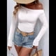 thumbnail image 4 of Blusa Informal de Larga con Cuello y Hombros Descubiertos para Mujer, Ajustada, para Salir, Estilo Y2K L, 4 of 8