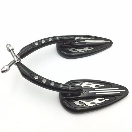 - HTT-MOTOR Motorcycle Customize Black Flame Groove Side Mirrors Raindrop Shape For Harley Night Train FXSTB Springer Softail FXSTS Sportster 1200 XLH1200