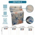 thumbnail image 6 of Navy Blue Starfish Coastal Table Runner 70 Inches, Nautical Coral Summer Beach Ocean Bed Runner Dresser Scarves Tabletop for Indoor Outdoor Parties/Ceremony/Banquet, 13" x 70", 6 of 9