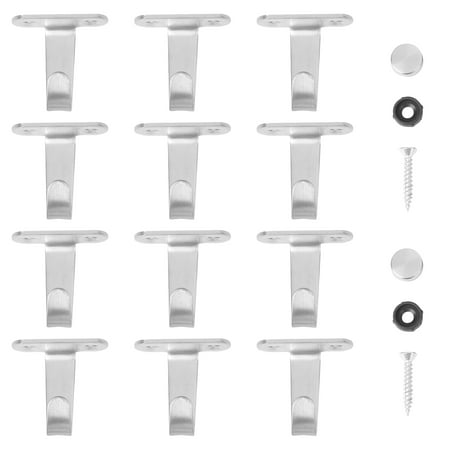

12pcs Overhead Hooks Cabinet Floor Hooks Porch Wardrobe Hook Lantern Net Ceiling Hooks Small Elephant Trunk Shaped Hooks with Screws
