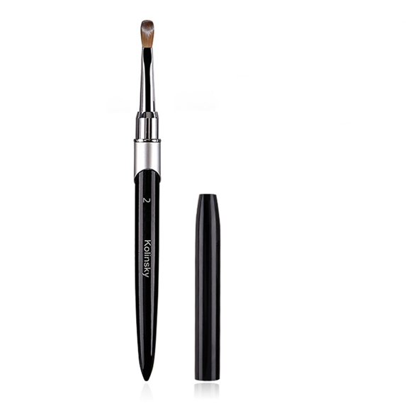 dianhelloya Nail Art Brush Metal Handle Soft Faux Mink Bristles Multifunctional UV Gel Carving Pen Professional Manicure Tool Nail Acrylic Liquid Powder Painting Pen