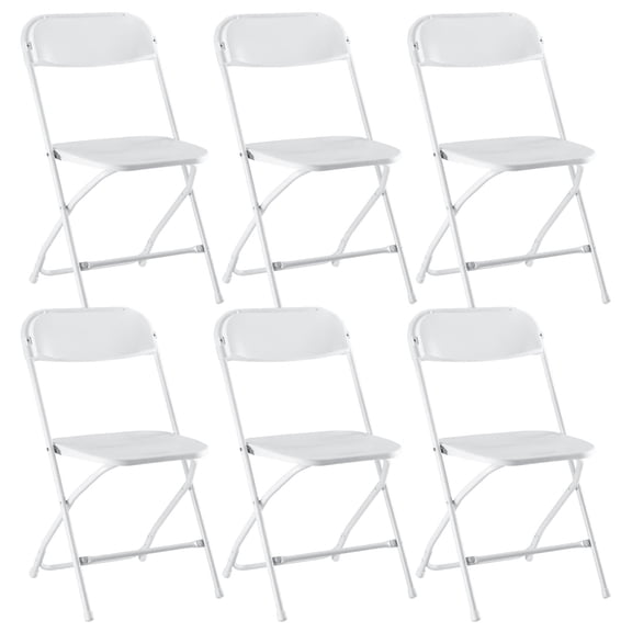 CONCETTA 6 Pcs Plastic Folding Chair Indoor Outdoor Activity Chair Lightweight Folding Chair