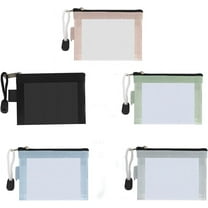 NOGIS Mini Zipper Mesh Bags 5 Pack, 3" x 4.3" Nylon Small Zipper Mesh Pouch Key Holder, Coin Purse, Card Holder, Portable Travel Makeup Cosmetic Mesh Zipper Bags for Lipstick, Multicolor