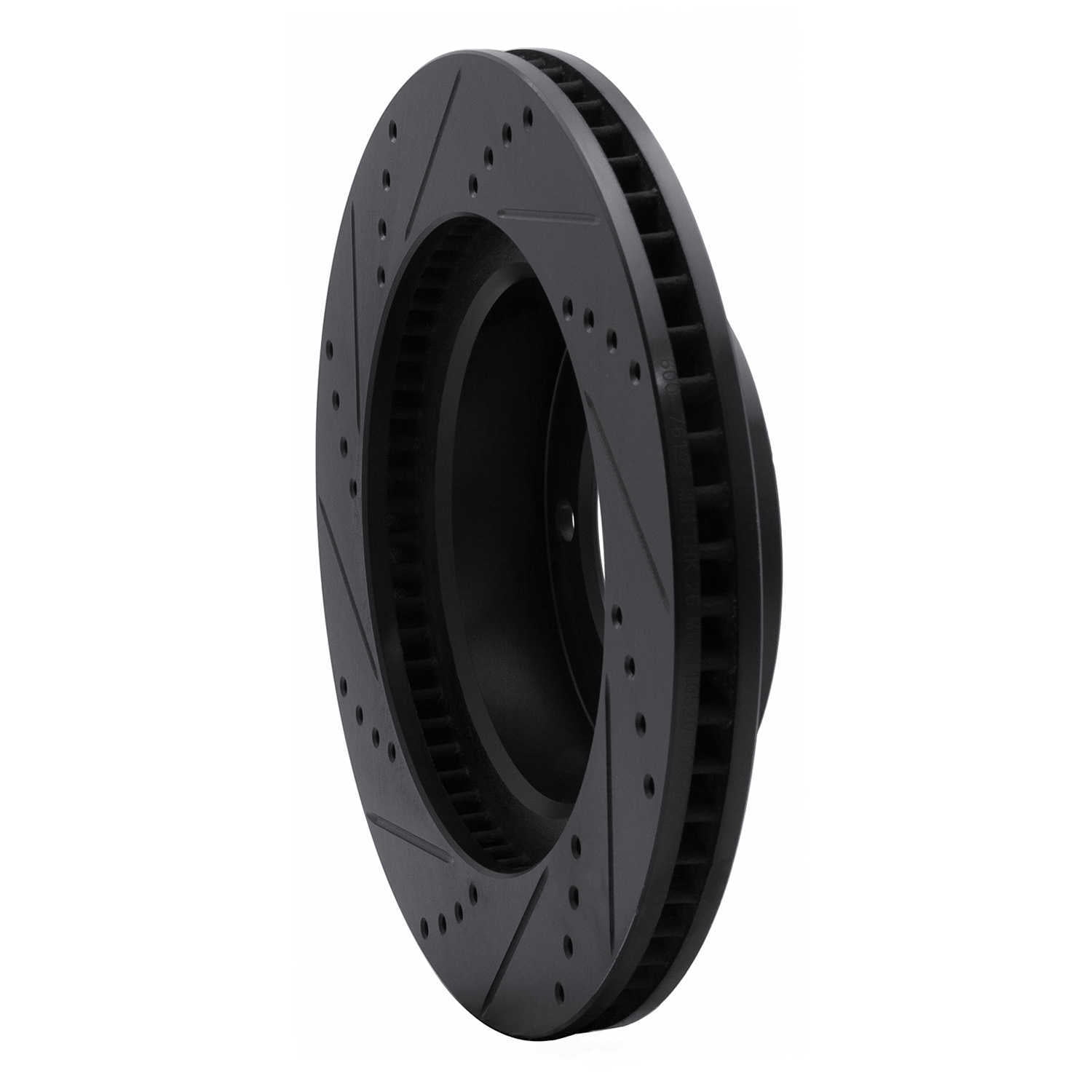 Dynamic Friction Company 633-76128R DFC Brake Rotor - Drilled And Slotted - Black
