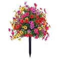 thumbnail image 3 of Artificial Flowers 1 Morning Glory Bush with Detachable Garden Stake 60cm for Outdoor Decor, 3 of 5