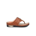 thumbnail image 2 of Slip On Women's Thong Sandals in Brown, 2 of 3