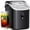 Black, variant on Auseo Nugget Ice Maker Countertop , 35lbs/24H, Self-Cleaning, Ice Basket & Ice Shovel & Handle,  for Home/Office/Party, Red