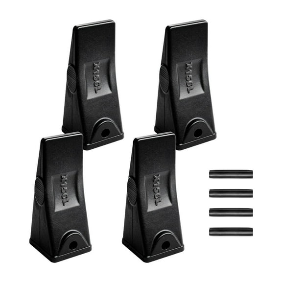 VEVOR Excavator Bucket Teeth with Pins, 4 Pack X156L Bucket Tooth Set for Smooth & Efficient Excavation, Heavy Duty 5.3 in Long Digging Buckets Teeth Replacement for Skid Steer & Mini Excavator